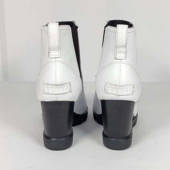 Sorel White and Black Wedge Ankle Boots #737 Size 7 - Picture 6 of 11
